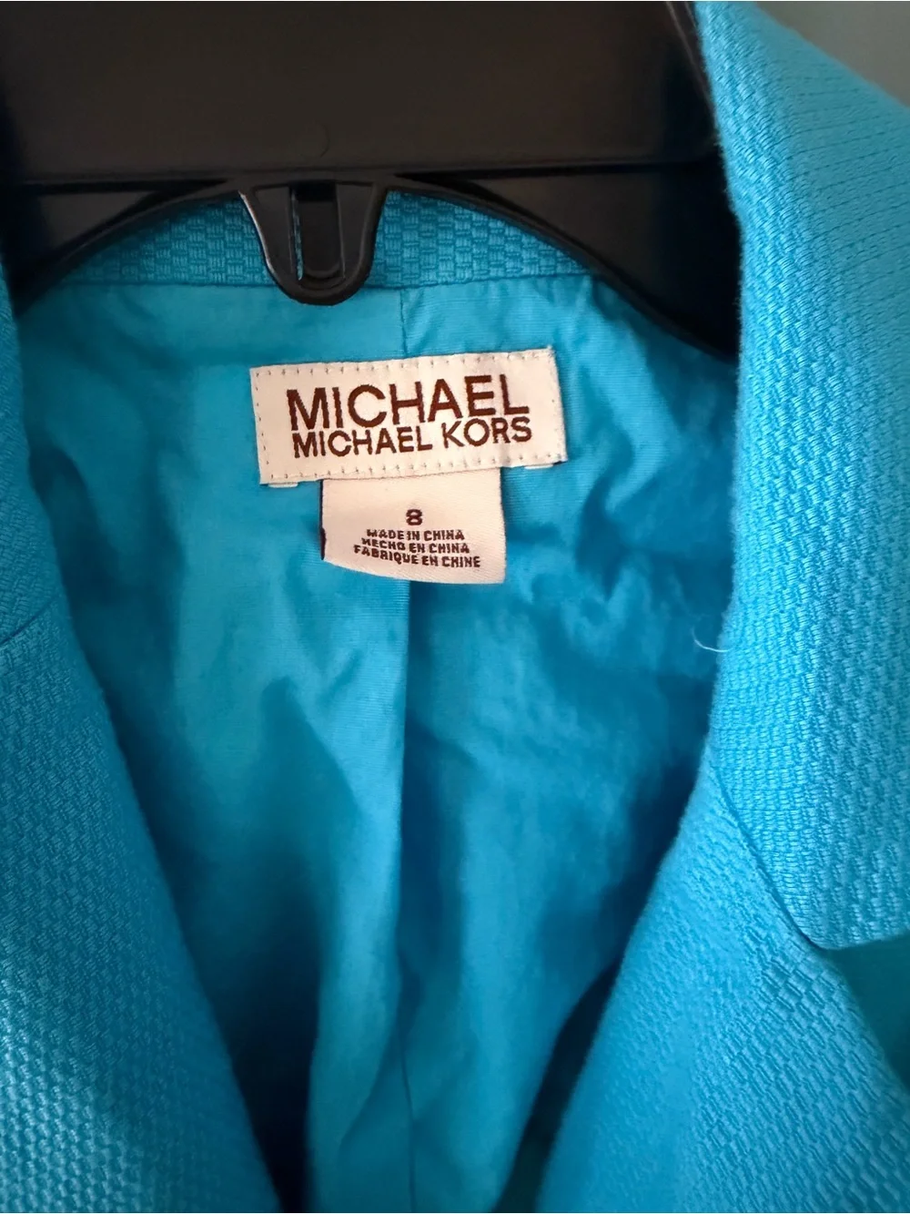 Michael Kors Turquoise Short-Sleeve Blazer